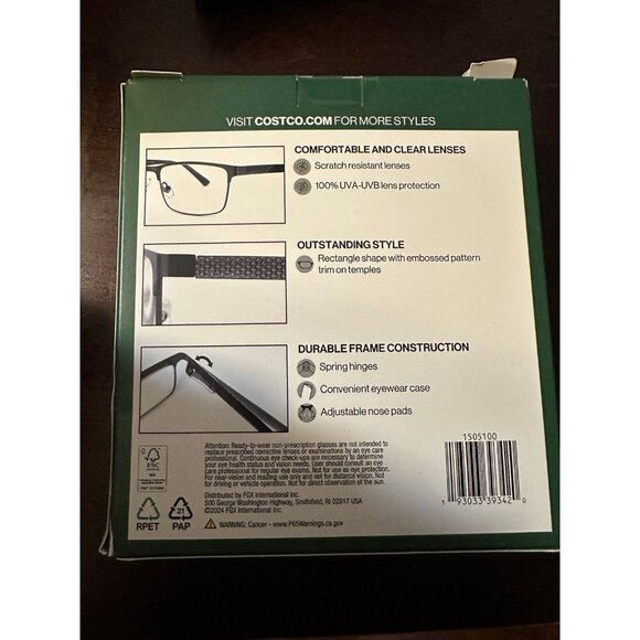 Foster Grant Full Rim Metal Readers 3 pack - 2.75 strength - new (Green E) - Picture 2 of 2